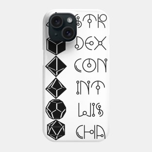 Character Abilities - Dungeons and Dragons Dice Phone Case