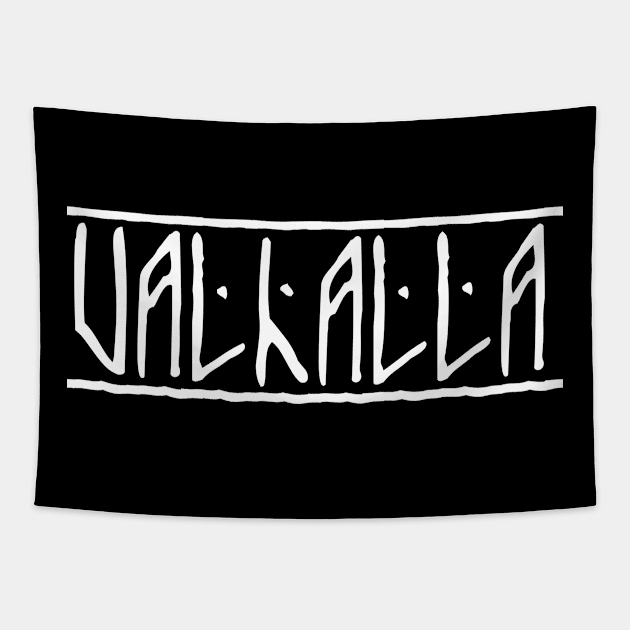 VALHALLA Viking Design Tapestry by GrayLess