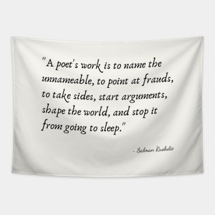 A Quote about Poetry by Salman Rushdie Tapestry