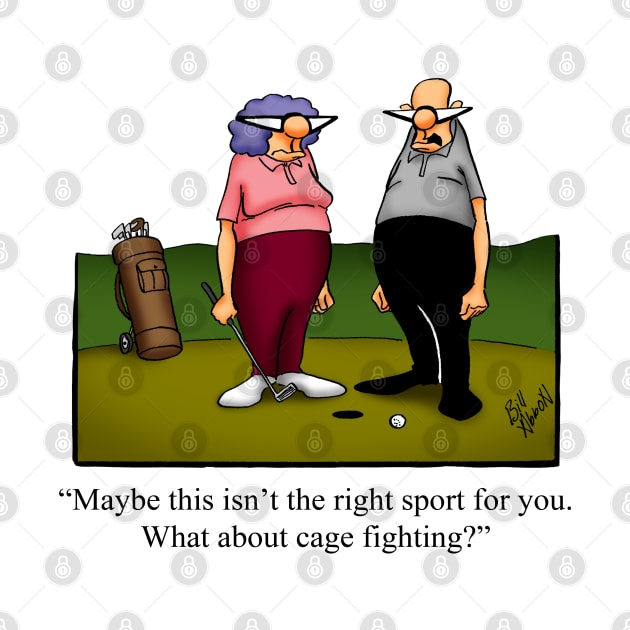 Funny Spectickles Golfing Cartoon by abbottcartoons