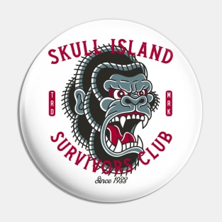 Skull Island Survivors Club - Gorilla - Vintage Traditional Tattoo Pin