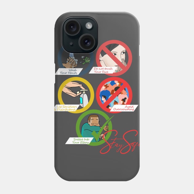 Be Safe Phone Case by FunnyBearCl