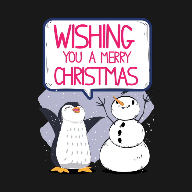 Merry Xmas Penguin by avshirtnation