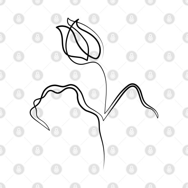 Tulip | One Line Artist | Minimal Art | One Line Art | Minimalist by One Line Artist