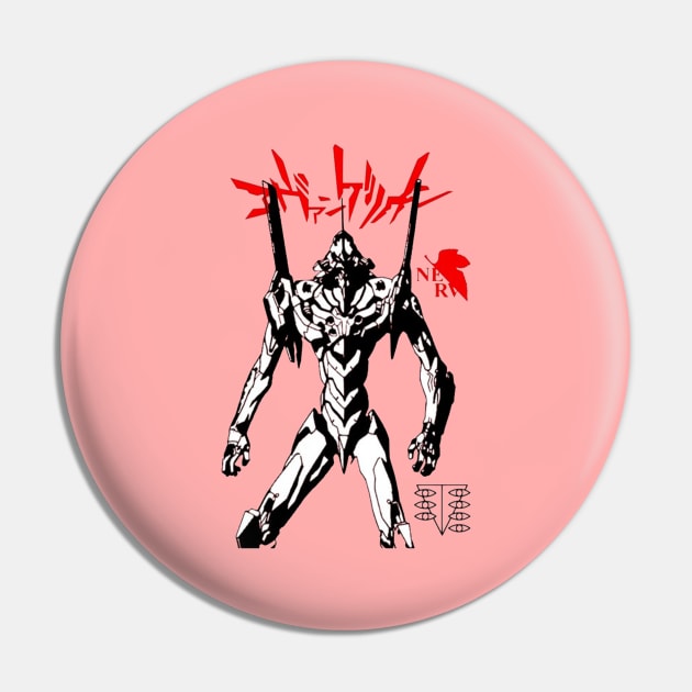 Evangelion Robot Kanji Pin by risalia