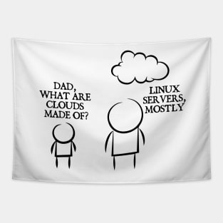 Clouds - Linux Server - Funny Programming Jokes Tapestry