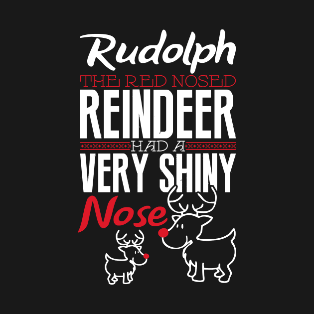 Rudolph the red nosed reindeer had a very shiny nose by nektarinchen