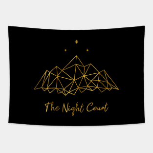 The night court - gold on black Tapestry