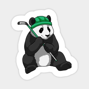 Panda at Ice hockey with Ice hockey stick Magnet