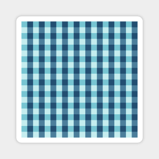 Vintage Plaid Cobalt and Sky Blue Magnet