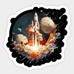 STICKER PEGATINA NASA ESPACION NAVE GALACIA VINILO DECAL VINYL