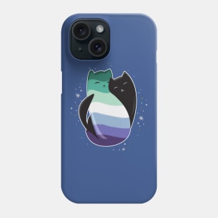 Gay Man Cat LGBT Pride Flag Phone Case