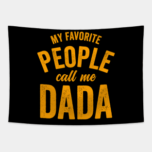 My Favorite People Call Me Dada-Orange Tapestry