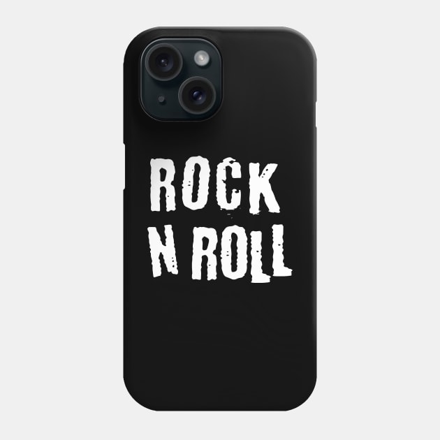 cool distorted rock n roll logo Phone Case by lkn