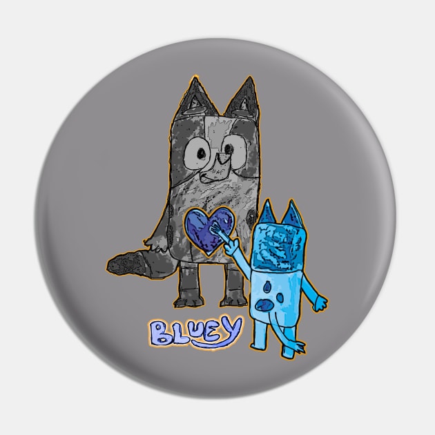 HandMade Design Bluey Pin by DARKSTAR-2023