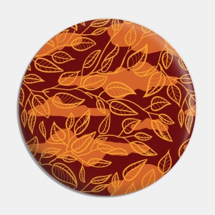 Minimalist Leaf Line Art Illustration as a Seamless Surface Pattern Design Pin