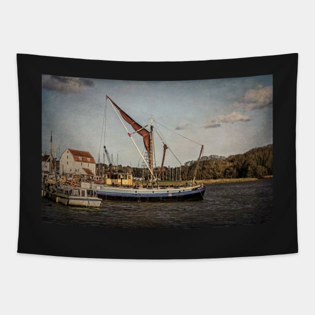 Sailing Barge At Woodbridge Tapestry by IanWL