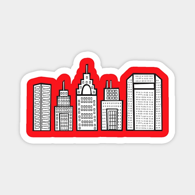 SKYSCRAPERS Magnet by SOMEWHEREbyTfM