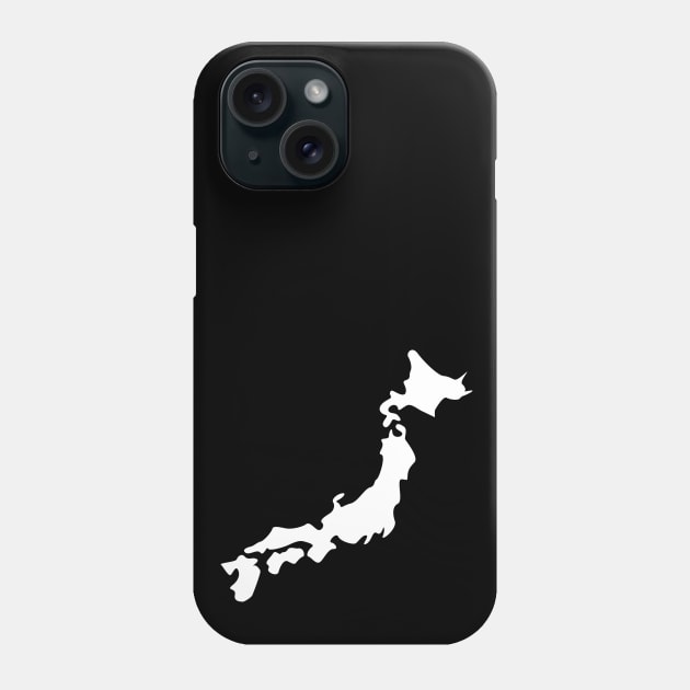 Japan Silhouette White Phone Case by Japan2PlanetEarth