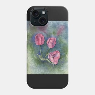 Three Pink Tulips Watercolor Batik Phone Case