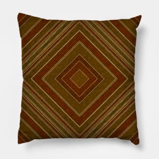 Seamless middle eastern rhombus pattern in golden brown Pillow