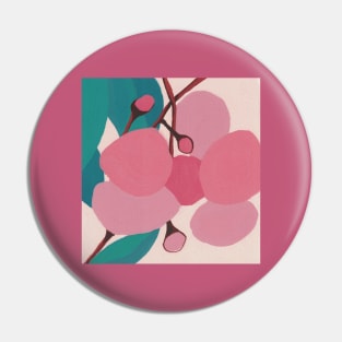 Musk Pink Gum Flowers by Australian Artist Leah Gay Pin