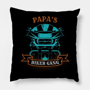 Papa's Biker Gang Father's Day Pillow