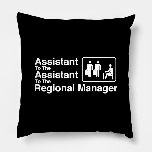 The Office - Assistant To The Assistant To The Regional Manager White Pillow by Shinsen Merch