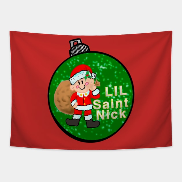 Lil Saint Nick Tapestry by Marcusmaximum 