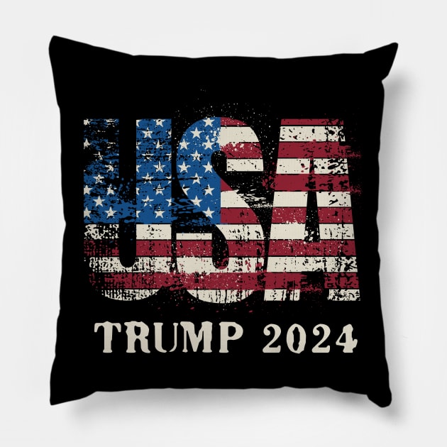 USA Trump 2024 Pillow by VisionDesigner