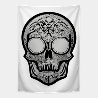 #SkullLove Crazy Eye Skull Tapestry