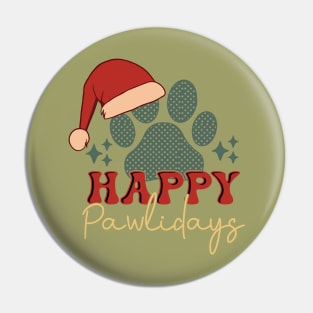 Happy Pawlidays Pin