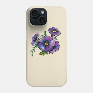 Radiant Morning Glories Art Phone Case