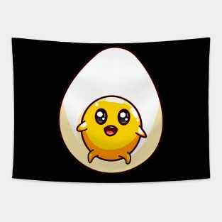 Cute Chibi Kawaii Eggs Fried Egg Anime Food Tapestry