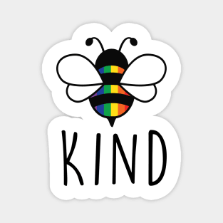 Be Kind Gay Bee Gay Pride LGBT Rainbow Magnet