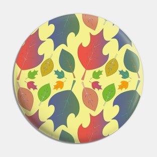 Falling Leaves Pattern - Colorful Shimmer Pin