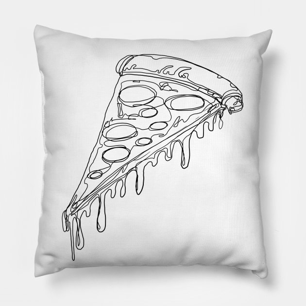 Pizza scribble Pillow by RageInkAge