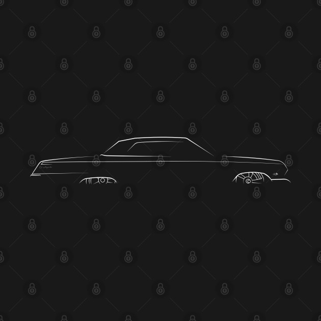 front/profile - 1962 Chevy Impala - Stencil, white by mal_photography
