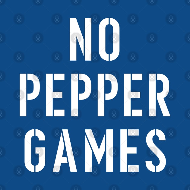 NO PEPPER GAMES (white) by Assertive Shirts