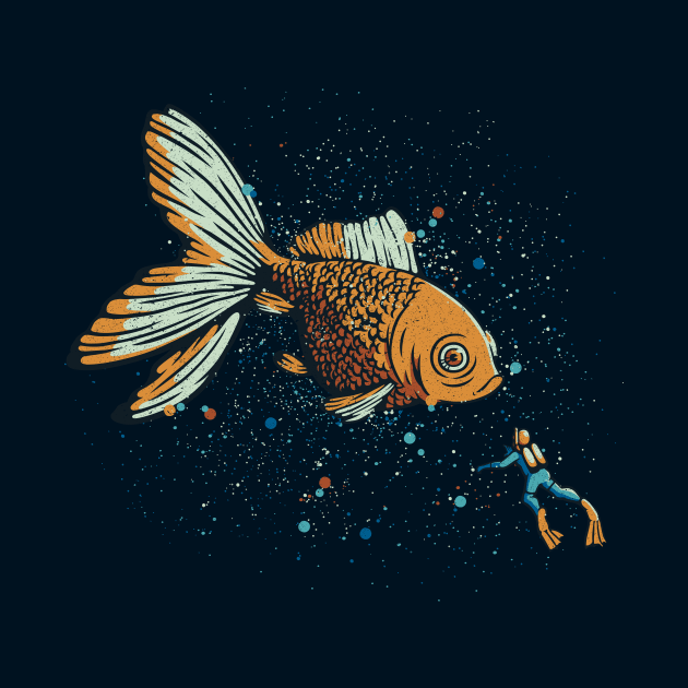 Golden Fish Scuba Diver by Tobe Fonseca by Tobe_Fonseca