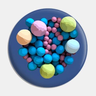 Colorful multiverses on blue Pin