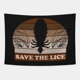 Retro 70's 80's Vintage Save The Lice Tapestry