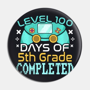 100Th Day Completed 5Th Grade Gamer Happy 100 Days Of School Pin