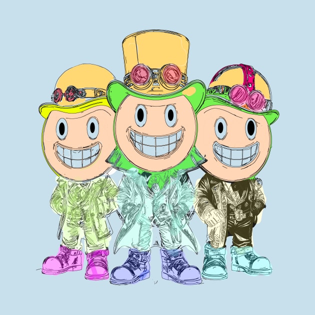 Three Smiling Friends by DigitaFix