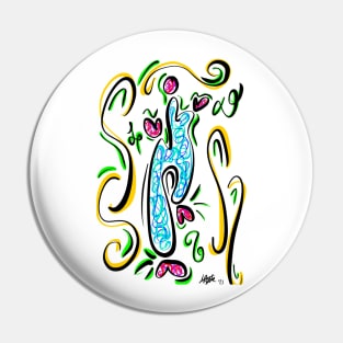 Funky Lady Abstract Pin