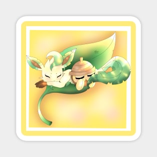 Leaf Fox with a friend Magnet