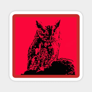 Red Owl 01 Magnet