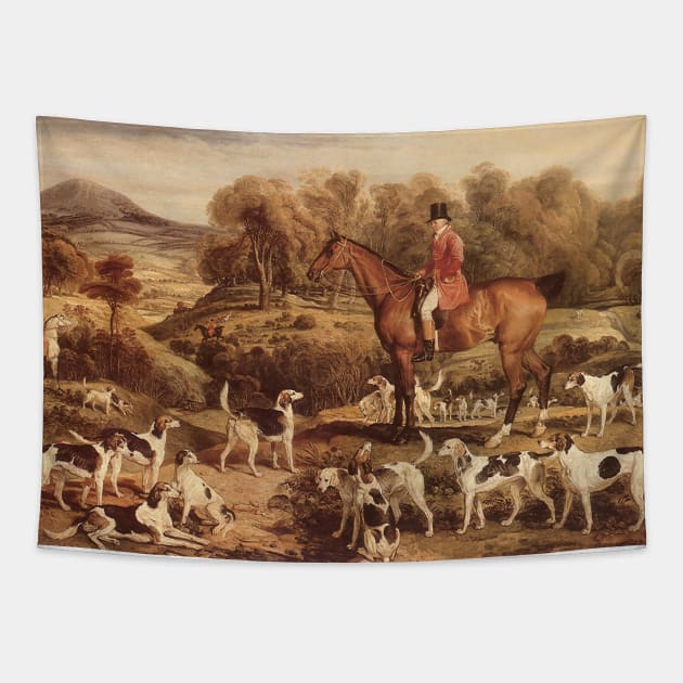 Ralph Lambton and his Hounds by James Ward Tapestry by MasterpieceCafe