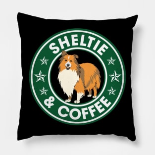 Sheltie And Coffee Pillow