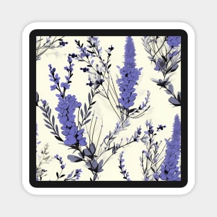 Lavender Flower Pattern Type 2 Magnet